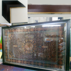 Super large carpet framed in premium wooden frame